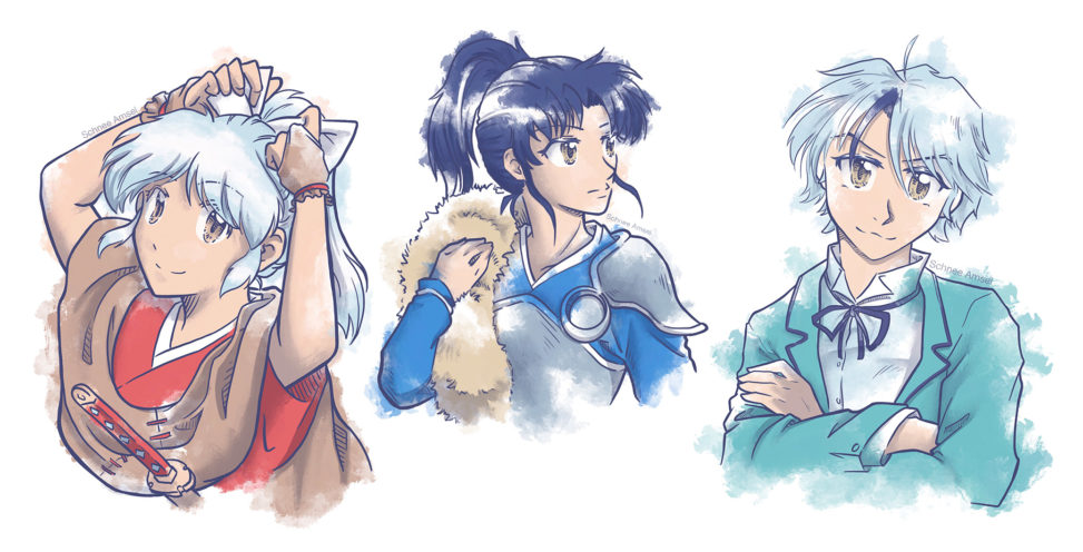 Moroha Setsuna Towa from Hanyo no Yashahime